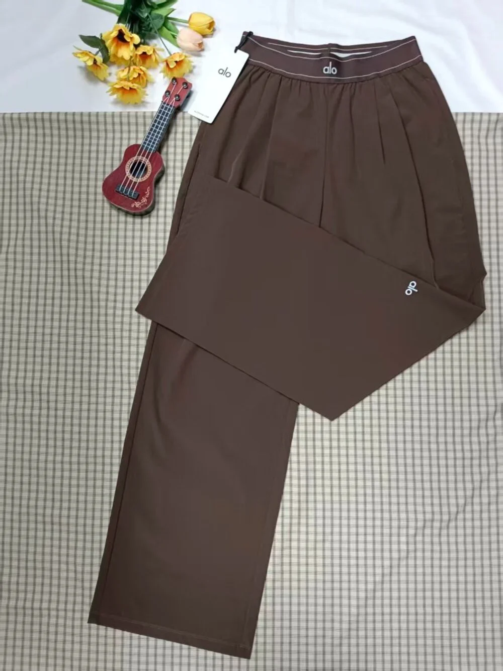 Espresso Brown Alo Yoga Suit Up Trouser(Regular)Wide Leg🦋Brand New